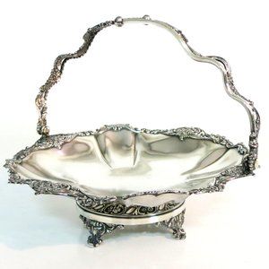 Antique - The Meridan Silver Plate Co. 01663 Bridal Basket - Silver Plate